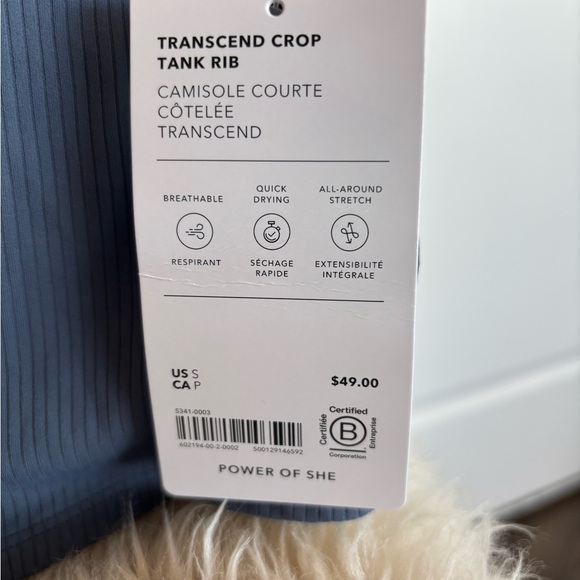 Athleta Transcend Set - 7/8 Leggings + Crop Tank in Slate (New with tags) - Picture 5 of 8